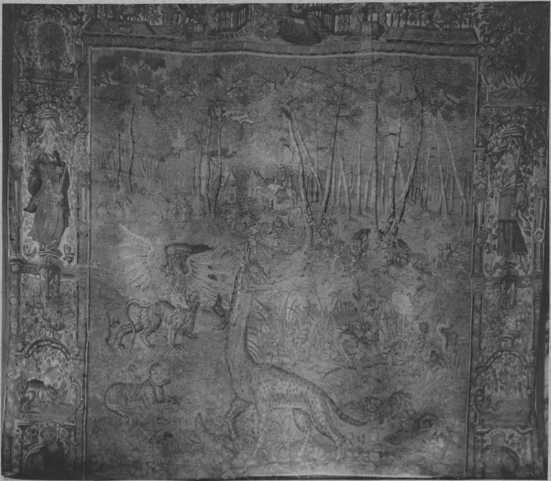 pièce murale : Chasse au castor, vue générale
