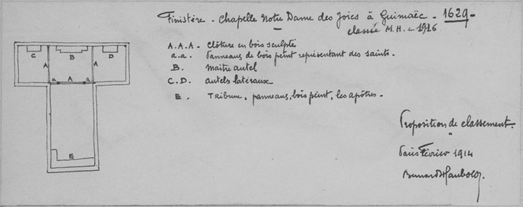 plan de la chapelle