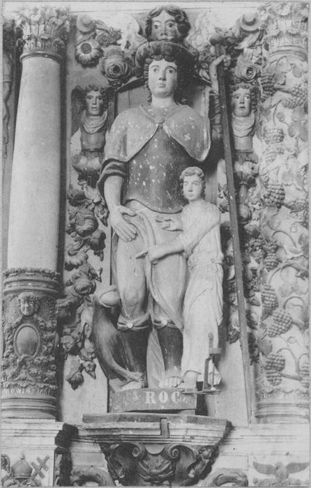 statue du maître-autel : Saint Roch, vue générale