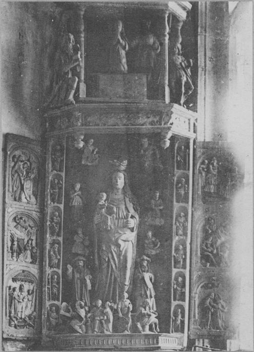 statue : Vierge à l'Enfant dite Notre-Dame du Crann, niche, vue générale