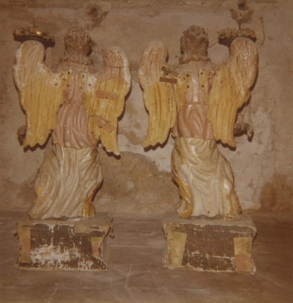 statues du maître-autel : anges, vue générale du revers