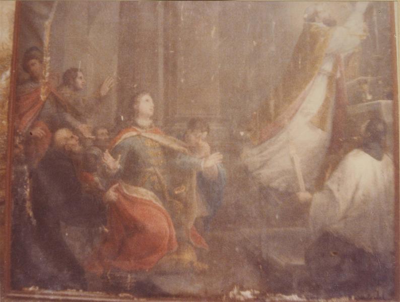 tableau : lévitation d'un saint, vue générale