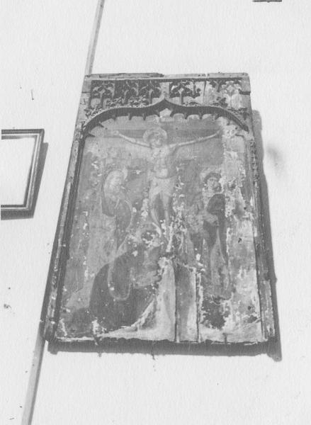 retable (triptyque) : Christ en croix entre la Vierge saint Jean et sainte Madeleine, vue générale - © Ministère de la Culture (France), Médiathèque du patrimoine et de la photographie, diffusion RMN-GP