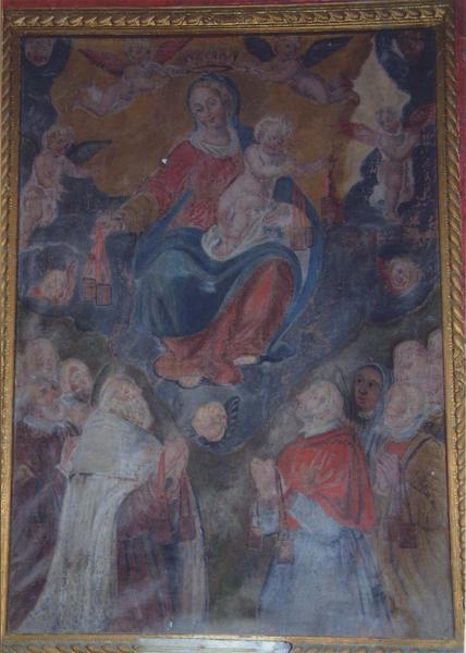 tableau : Notre-Dame du Mont Carmel remettant le scapulaire à saint Simon Stock, saint Charles Borromée et à la famille Altieri - © Ministère de la Culture (France), Médiathèque du patrimoine et de la photographie, diffusion RMN-GP