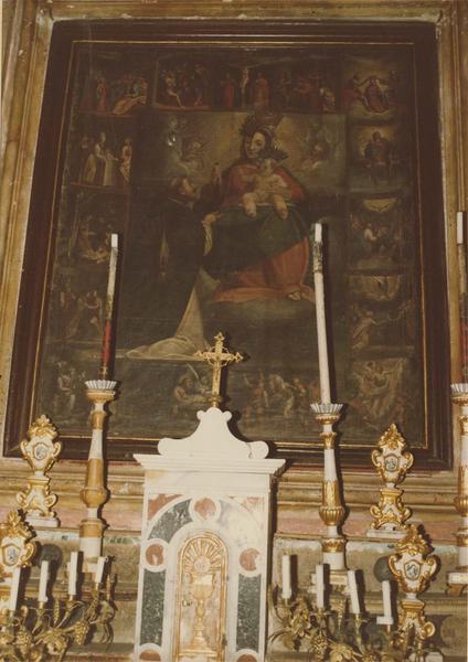 retable du Rosaire, tableau : L'Institution du Rosaire