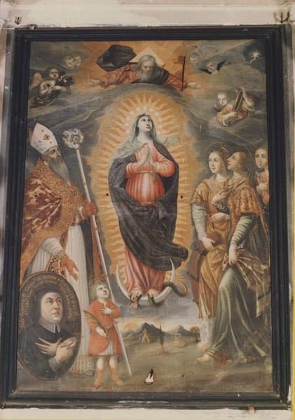 Tableau : L'Assomption de la Vierge avec saint Servant, saint Quilicus, sainte Catherine et deux autres martyrs