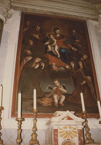 tableau : La Donation du Rosaire à sainte Catherine de Sienne