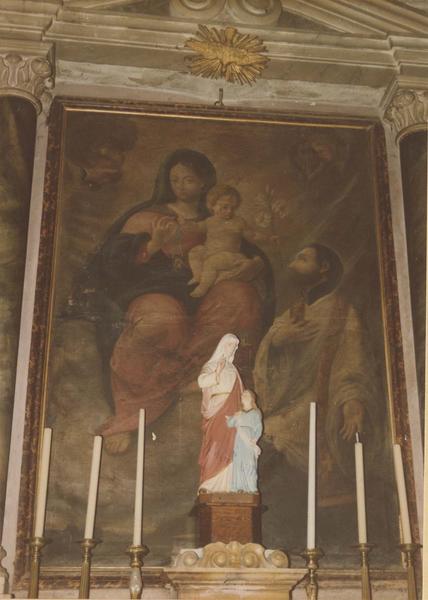 Tableau : Saint Ignace devant sainte Anne et la Vierge