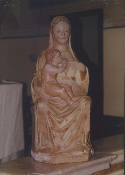 groupe sculpté : Vierge à l'Enfant dite Madonna di u Laziu