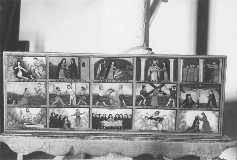tableau : Quinze scènes de la vie de la Vierge et du Christ