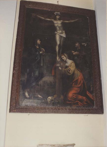 tableau, cadre : Jésus sur la croix avec saint Antoine et sainte Marie-Madeleine - © Ministère de la Culture (France), Médiathèque du patrimoine et de la photographie, diffusion RMN-GP