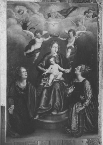 tableau : Vierge à l'Enfant entre sainte Anne et sainte Catherine