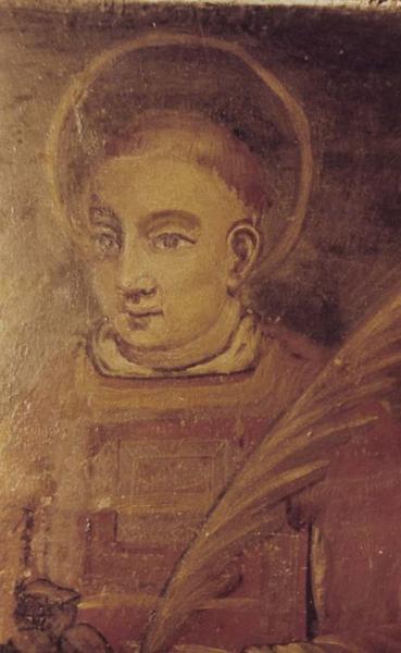 retable du maître-autel, tableaux (panneaux peints), détail : saint martyr