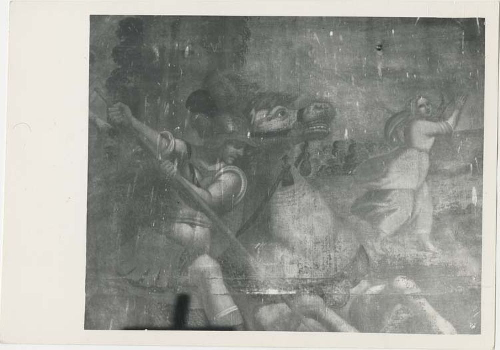 tableau : Saint Georges terrassant le dragon, vue partielle - © Ministère de la Culture (France), Médiathèque du patrimoine et de la photographie, diffusion GrandPalaisRmn Photo