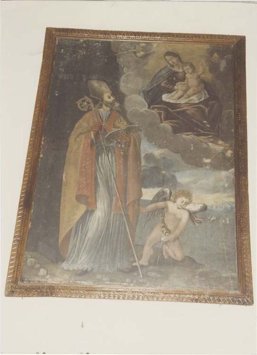 Tableau : Vierge à l’Enfant et saint Augustin