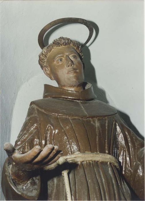 statue : Saint François, vue partielle