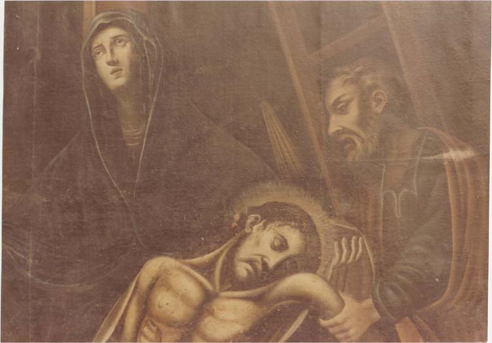tableau : Descente de Croix, vue partielle