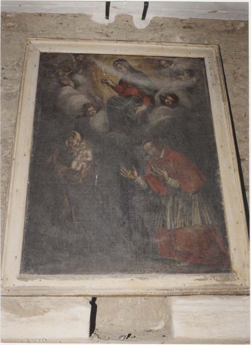 tableau : Vierge avec saint François portant l’Enfant Jésus et saint Charles Borromée ?