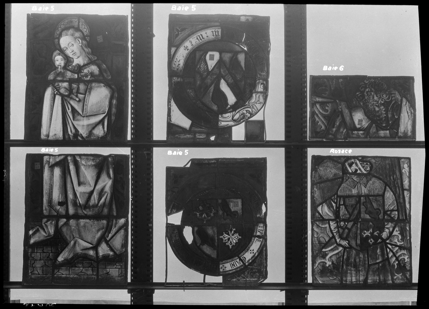 Salle capitulaire : baie 5 ; Baie 6 ; rosace [Baie 0 ; Baie 1 ; salle capitulaire]