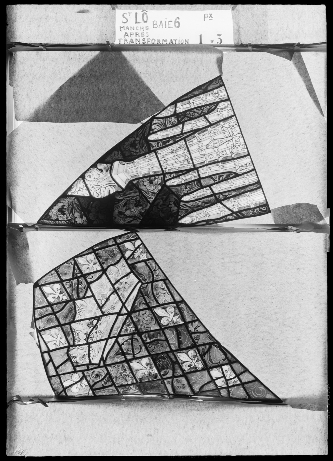 Baie 6, panneaux de vitrail 1 et 3 [Baie 26]