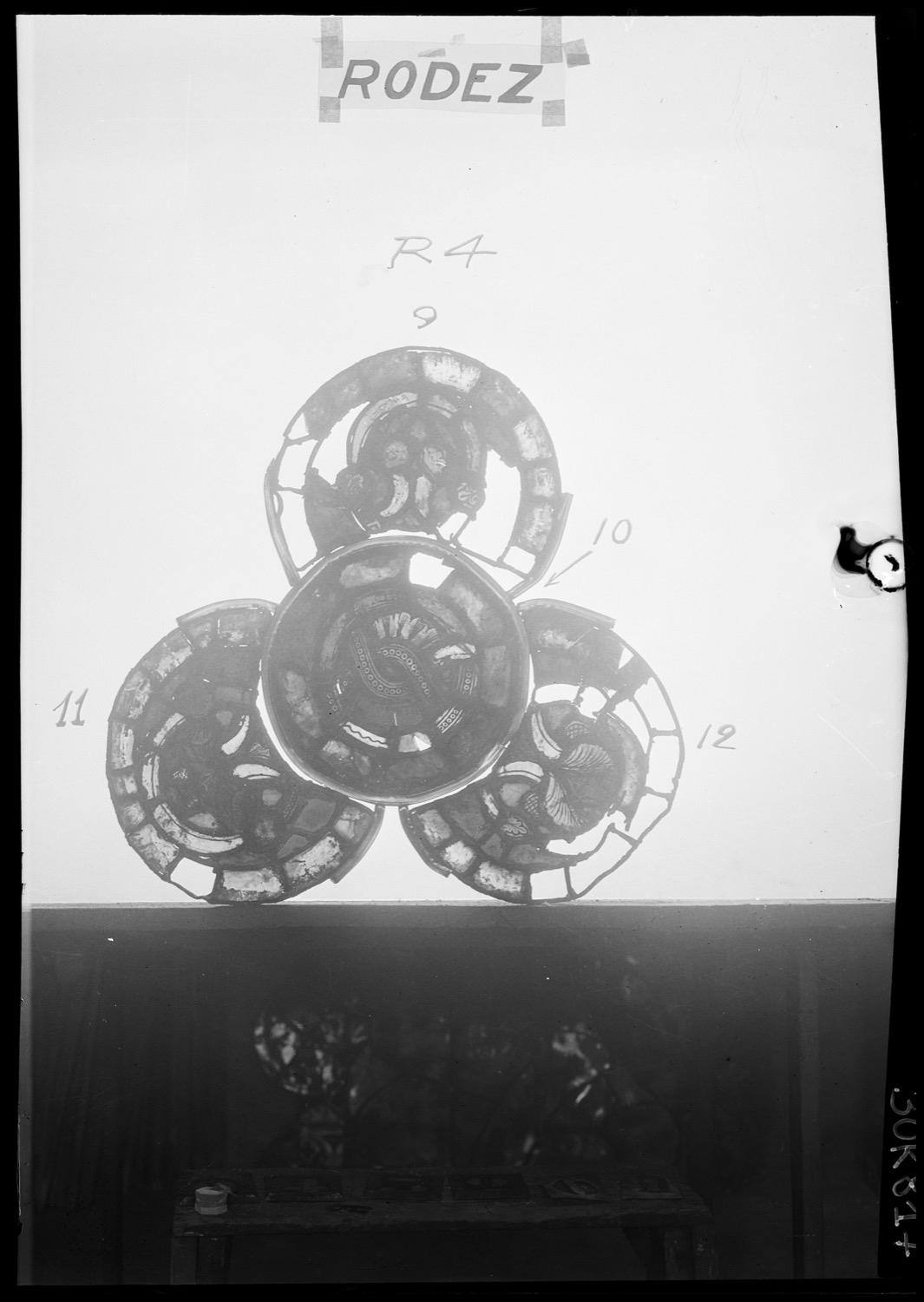 Baie R4, panneaux de vitrail 9, 10, 11 et 12