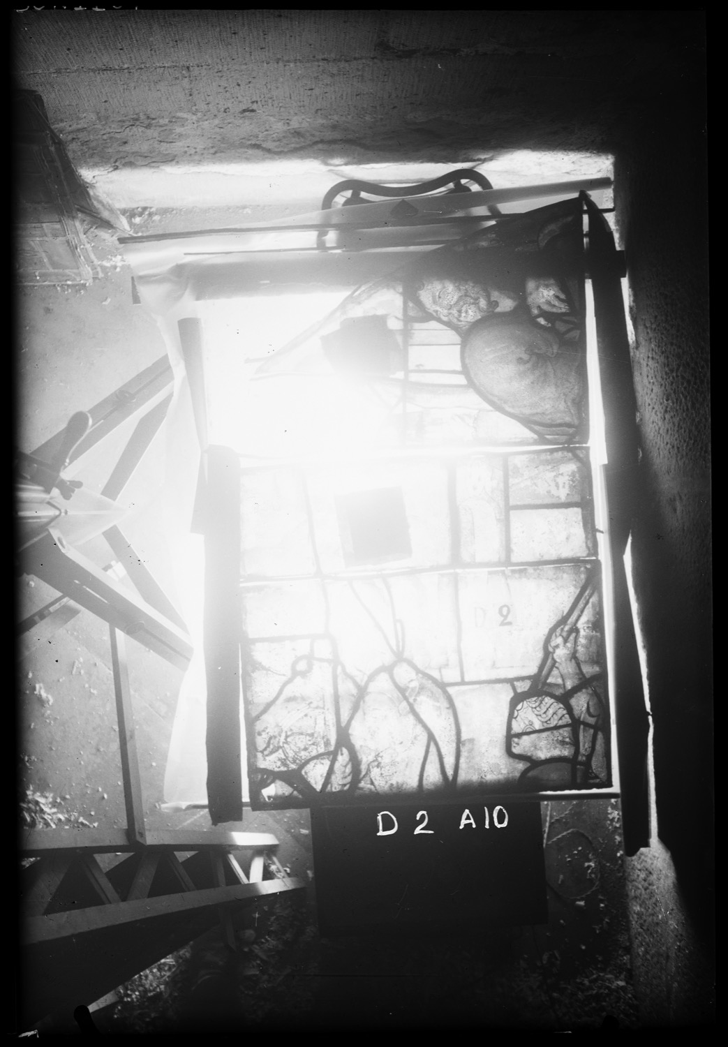 Panneaux de vitrail A10 et D2 [Baie non identifiée]