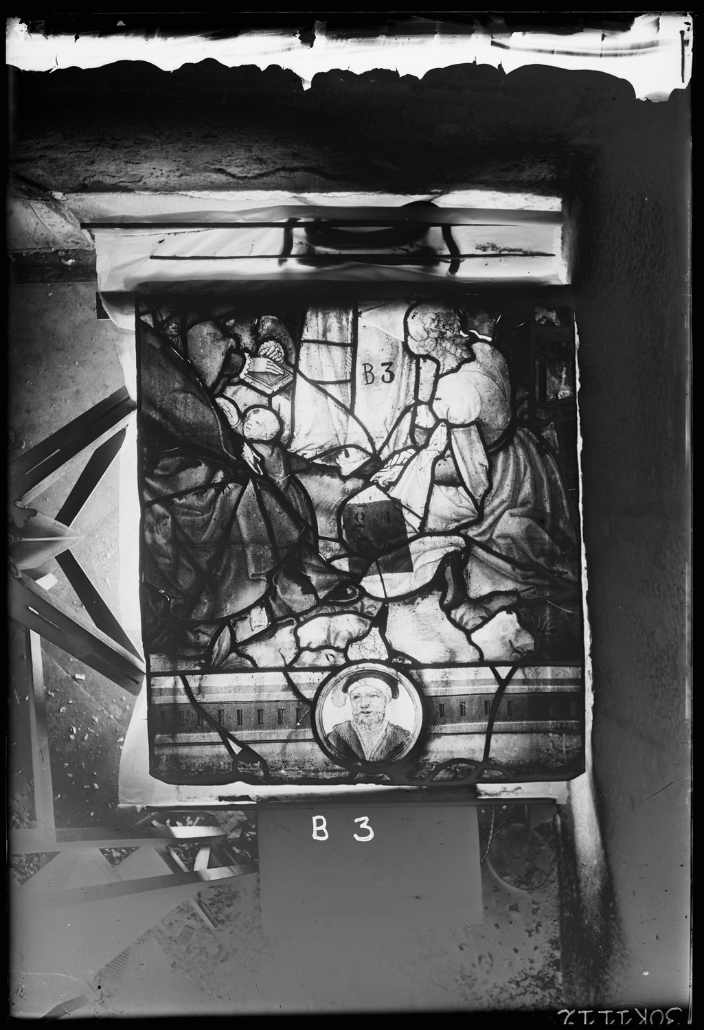 Panneau de vitrail B3 [Baie 101]