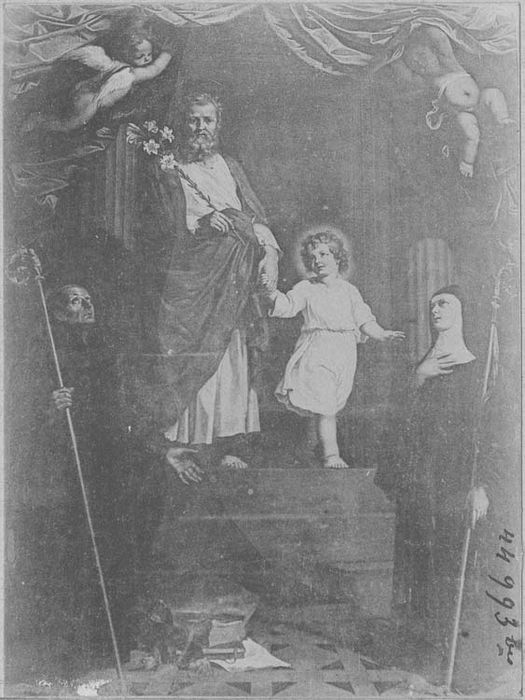tableau : saint Joseph et l'enfant entre saint Benoît et sainte Scholastique - © Ministère de la Culture (France), Médiathèque du patrimoine et de la photographie, diffusion RMN-GP