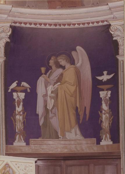 tableau : l'eucharistie, vue partielle