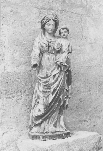 statue : Vierge à l'enfant, vue générale