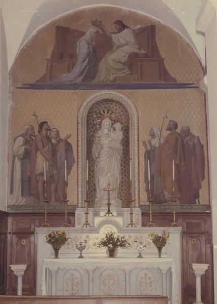 statue : Vierge à l'enfant, vue générale