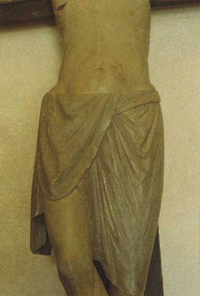 statue : Christ en croix, détail du périzonium - © Ministère de la Culture (France), Médiathèque du patrimoine et de la photographie (objets mobiliers), tous droits réservés