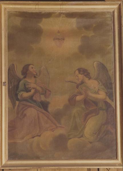 tableau : l'adoration du Sacré-Coeur par deux anges, vue générale