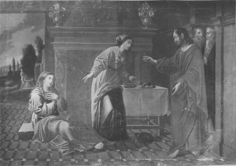 tableau : le Christ chez Marthe et Marie, vue générale