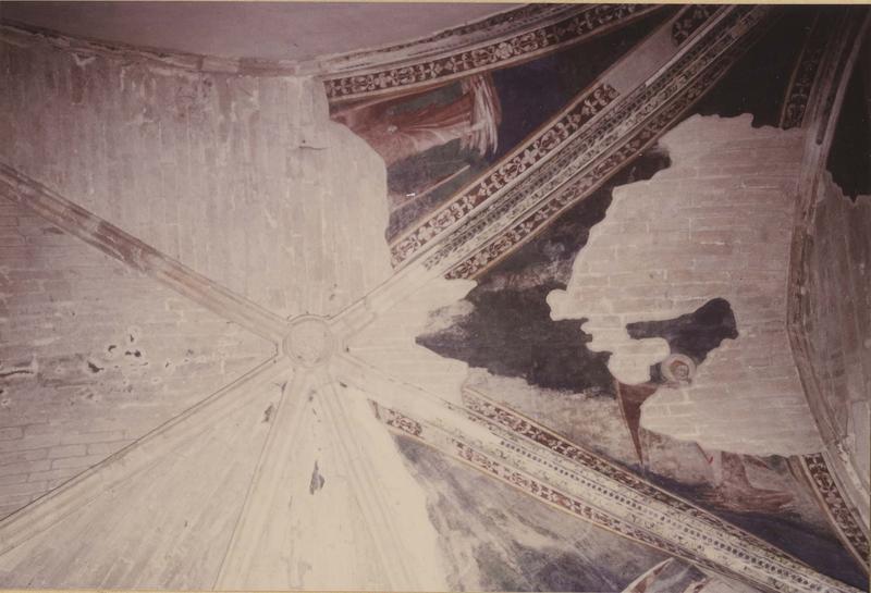 peinture monumentale de la voûte de la chapelle d'Innocent VI, vue partielle