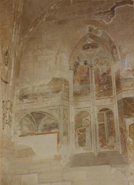 peinture monumentale de la chapelle d'Innocent VI, vue partielle