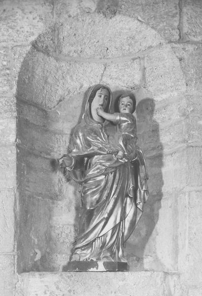 statue : Vierge à l'enfant, vue générale