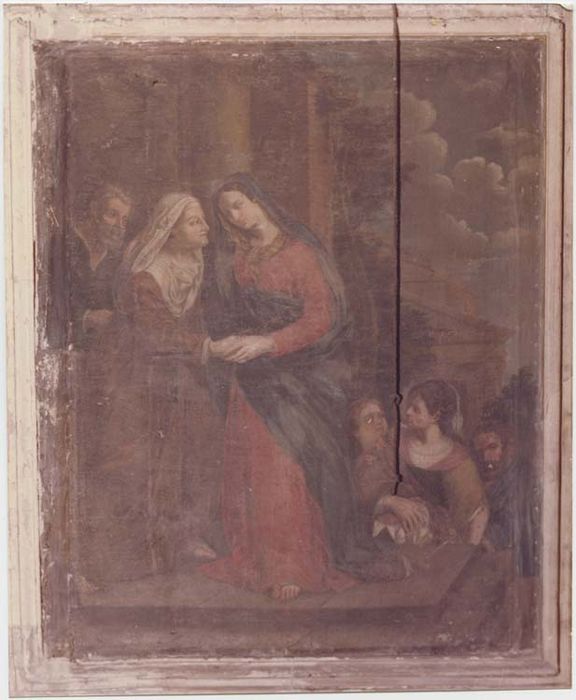 tableau et son cadre : la Visitation