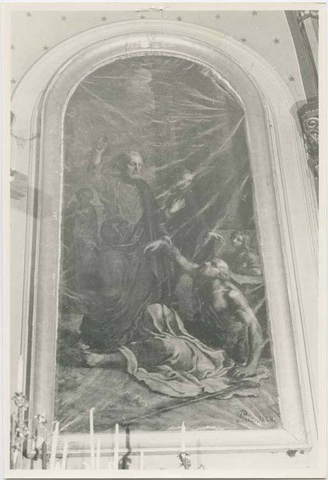 tableau et son cadre : Saint Pierre guérissant un infirme - © Ministère de la Culture (France), Médiathèque du patrimoine et de la photographie, diffusion GrandPalaisRmn Photo