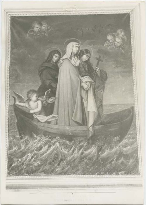 tableau et son cadre : Les saintes Maries