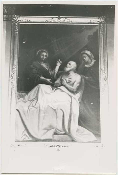 Tableau et son cadre : la Mort de saint Joseph