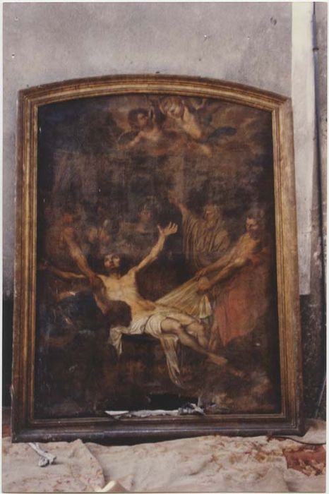 tableau et son cadre : le Martyre de saint Laurent