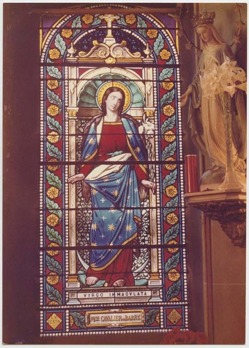 verrière : Salvator mundi et Virgo immaculata - © Ministère de la Culture (France), Médiathèque du patrimoine et de la photographie, diffusion GrandPalaisRmn Photo