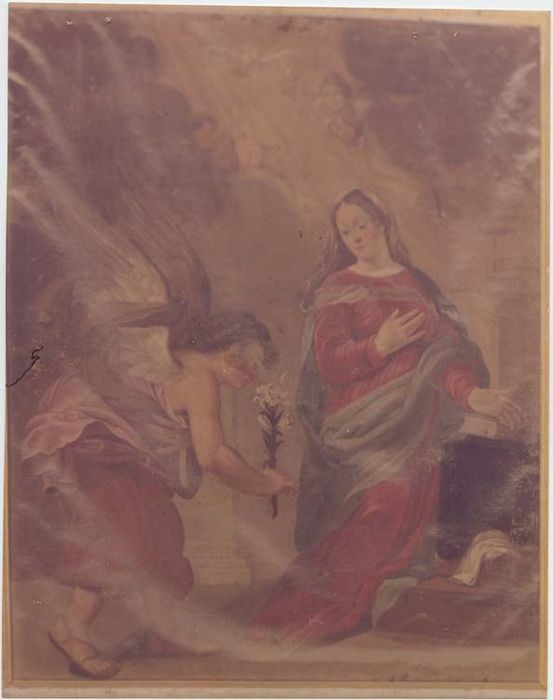 tableau et son cadre : l'Annonciation - © Ministère de la Culture (France), Médiathèque du patrimoine et de la photographie, diffusion GrandPalaisRmn Photo