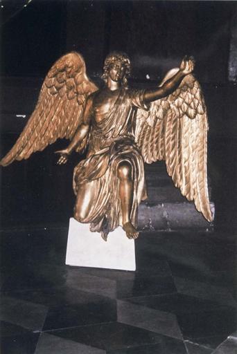 statue : ange, bois doré, 1812