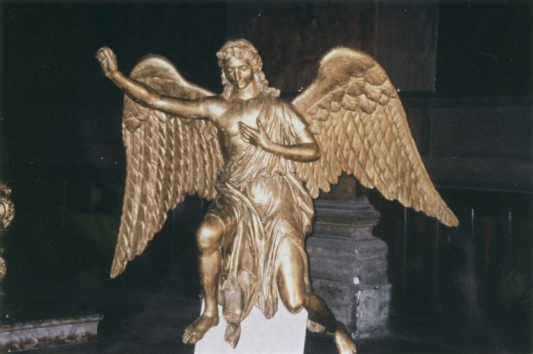 statue : ange, bois doré, 1812