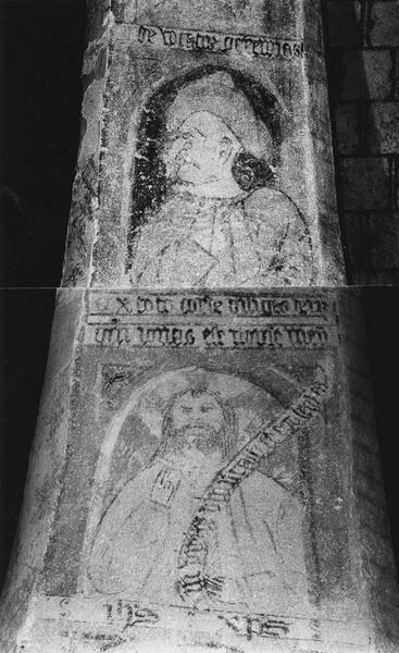 peinture monumentale : vie de sainte Madeleine, arc de pénétration côté Ouest, détail