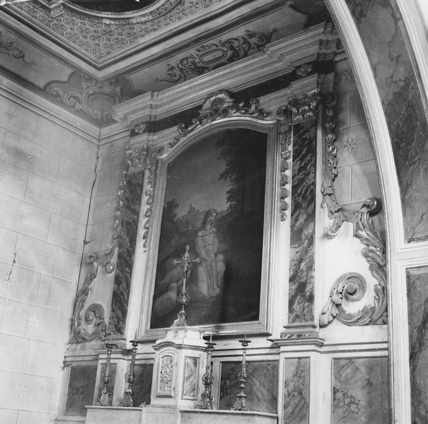 retable, tableau, lambris : sainte famille, clûture de choeur, détail - © Ministère de la Culture (France), Médiathèque du patrimoine et de la photographie (objets mobiliers), tous droits réservés