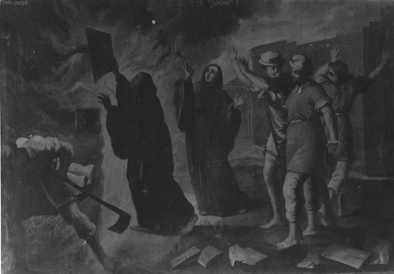 tableau : saint François de Paule et le miracle du four à Chaux