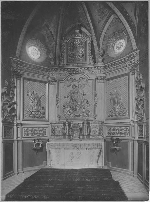 retable de la Vierge au rosaire avec saint Dominique et sainte Rosa